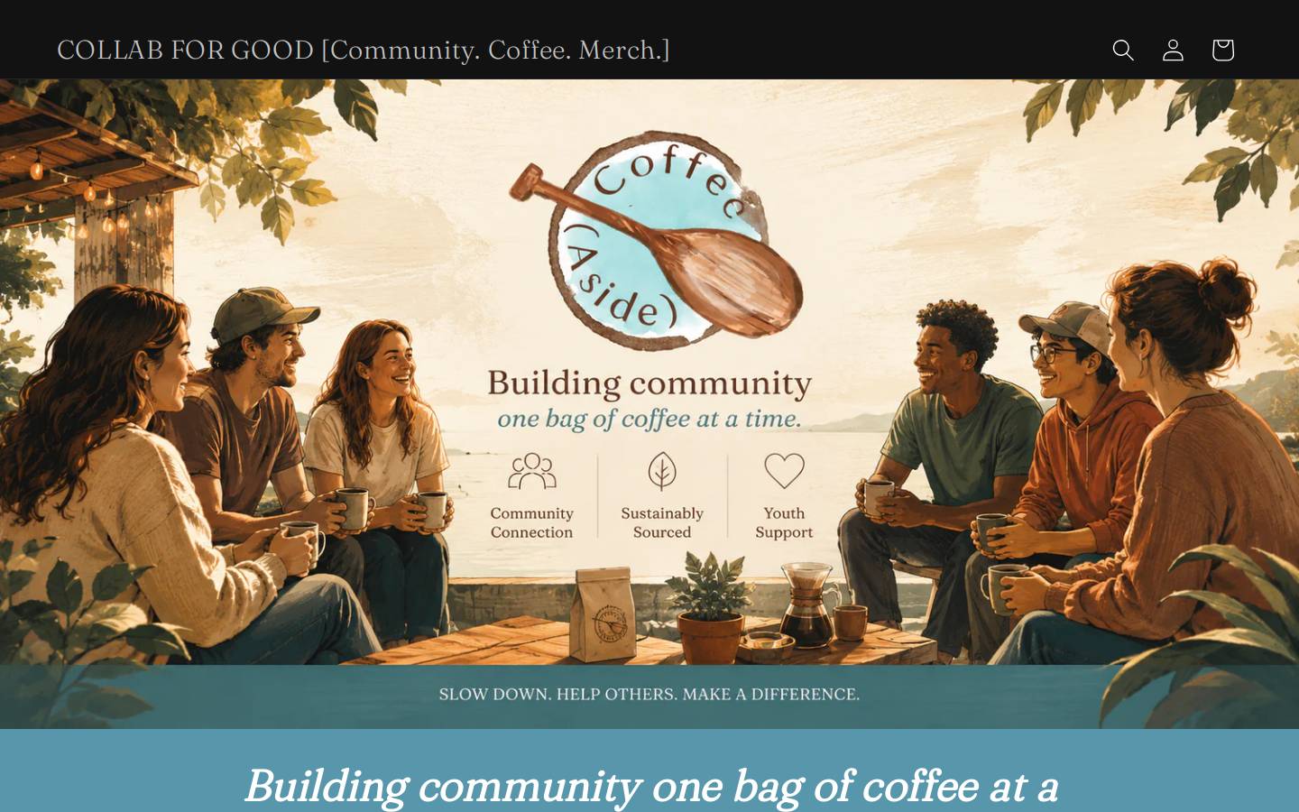 coffeeaside.com homepage screenshot