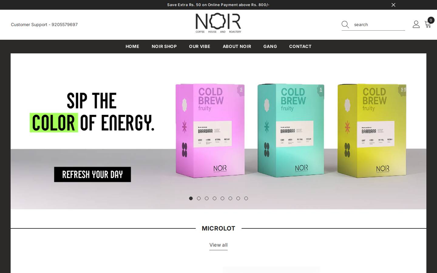 coffeebynoir.com homepage screenshot