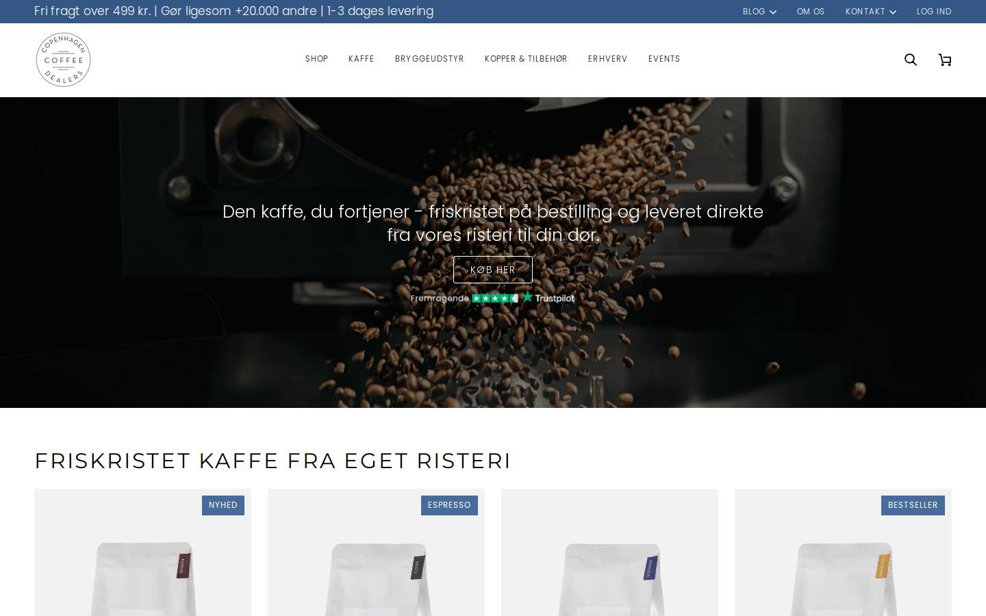 Copenhagen Coffee Dealers homepage screenshot