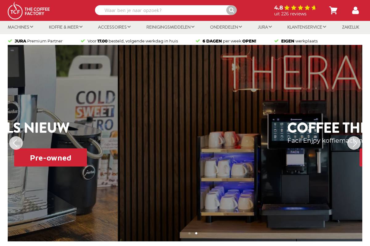 The Coffee Factory homepage screenshot