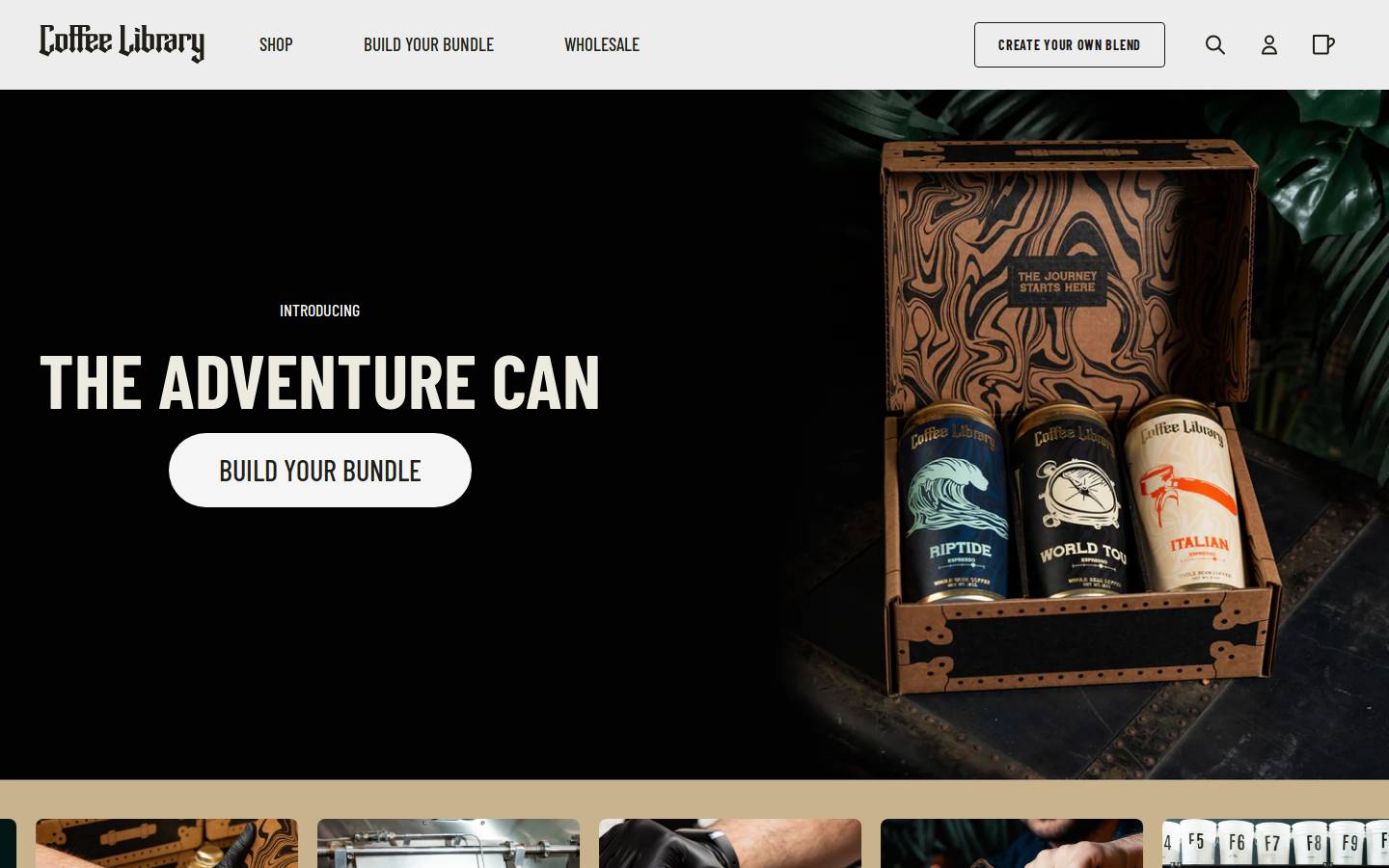 coffeelibrary.com homepage screenshot