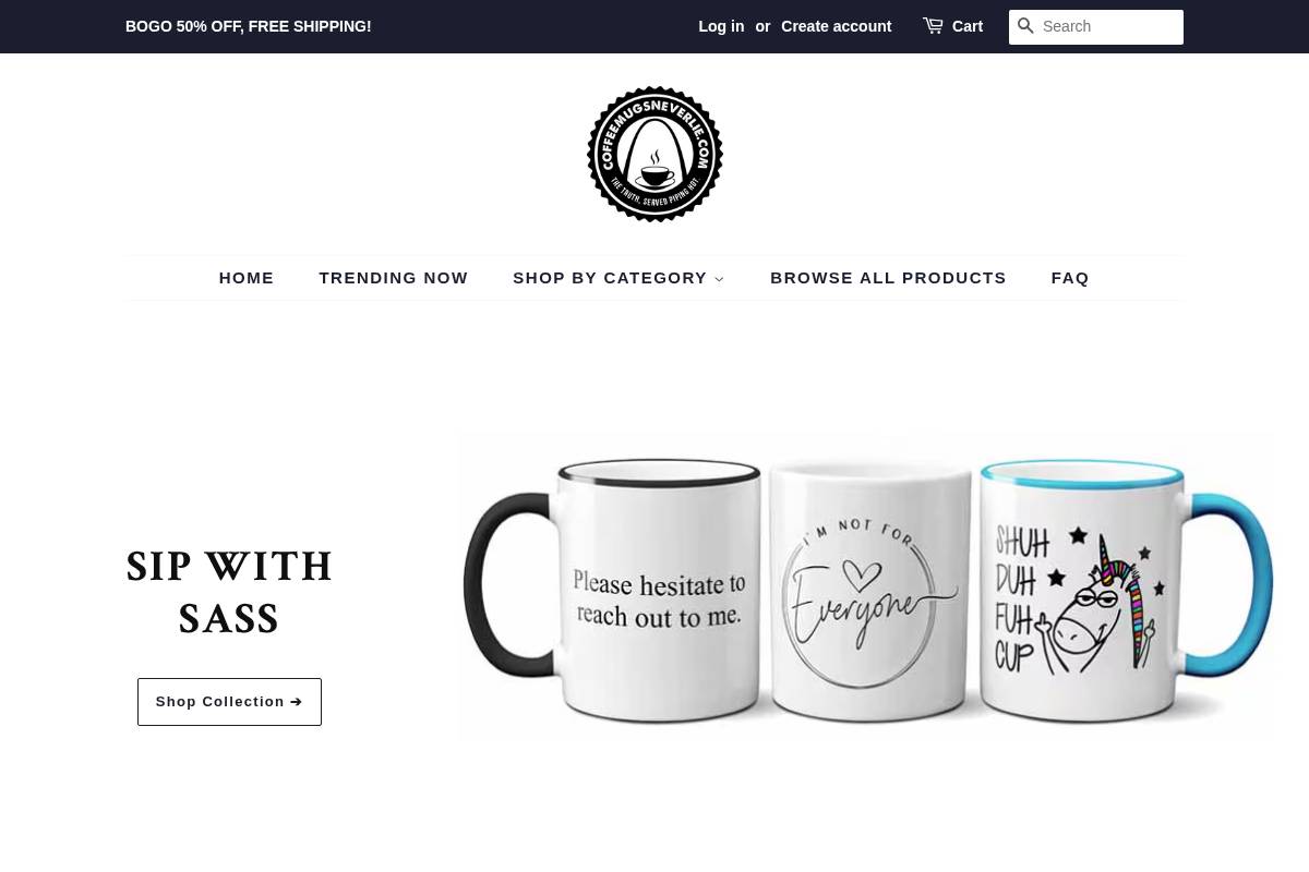 coffeemugsneverlie.com homepage screenshot