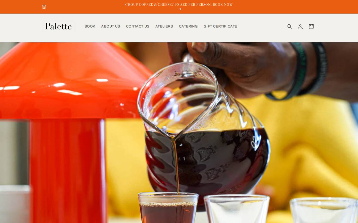 coffeepalettes.com homepage screenshot