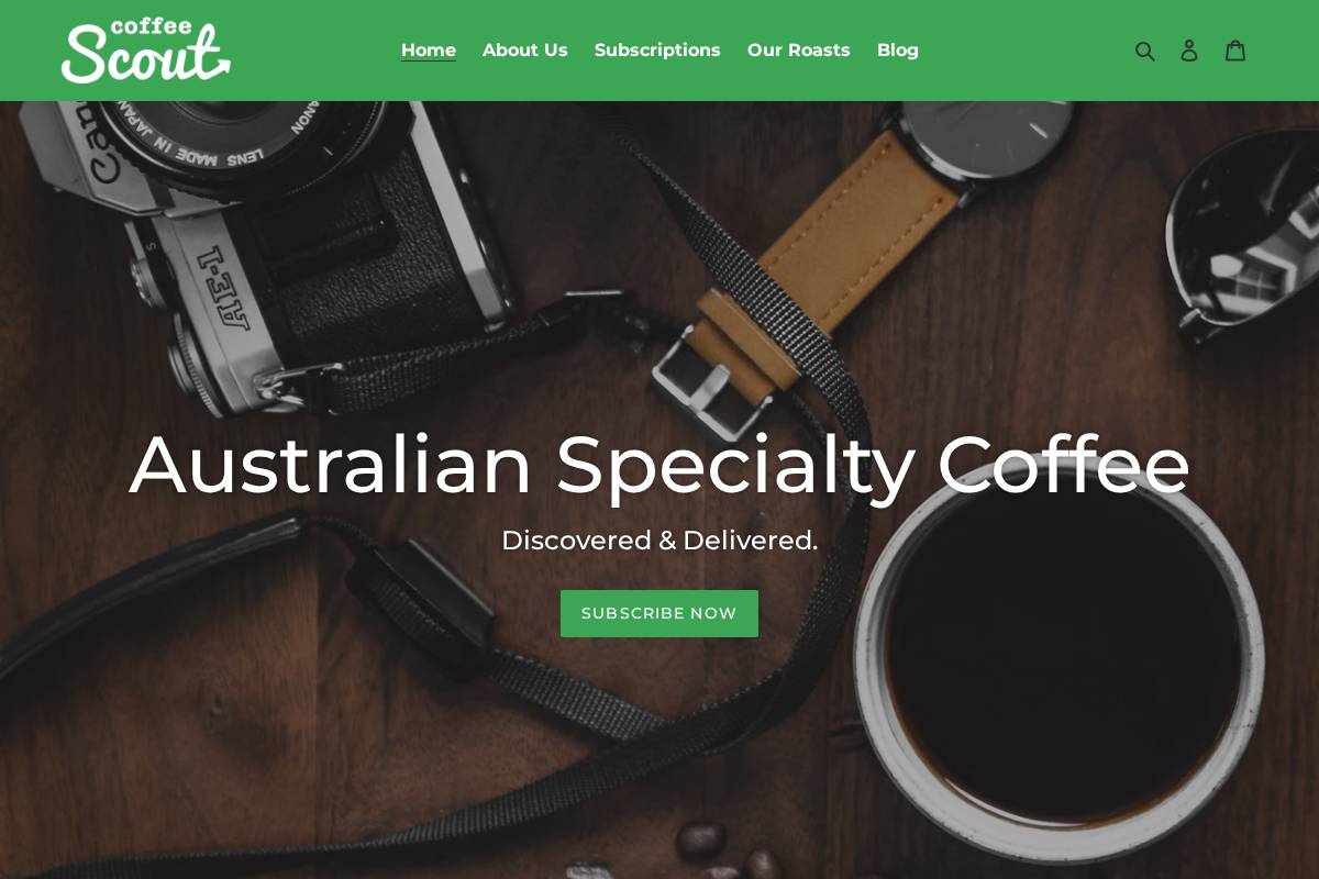 coffeescout.com.au homepage screenshot