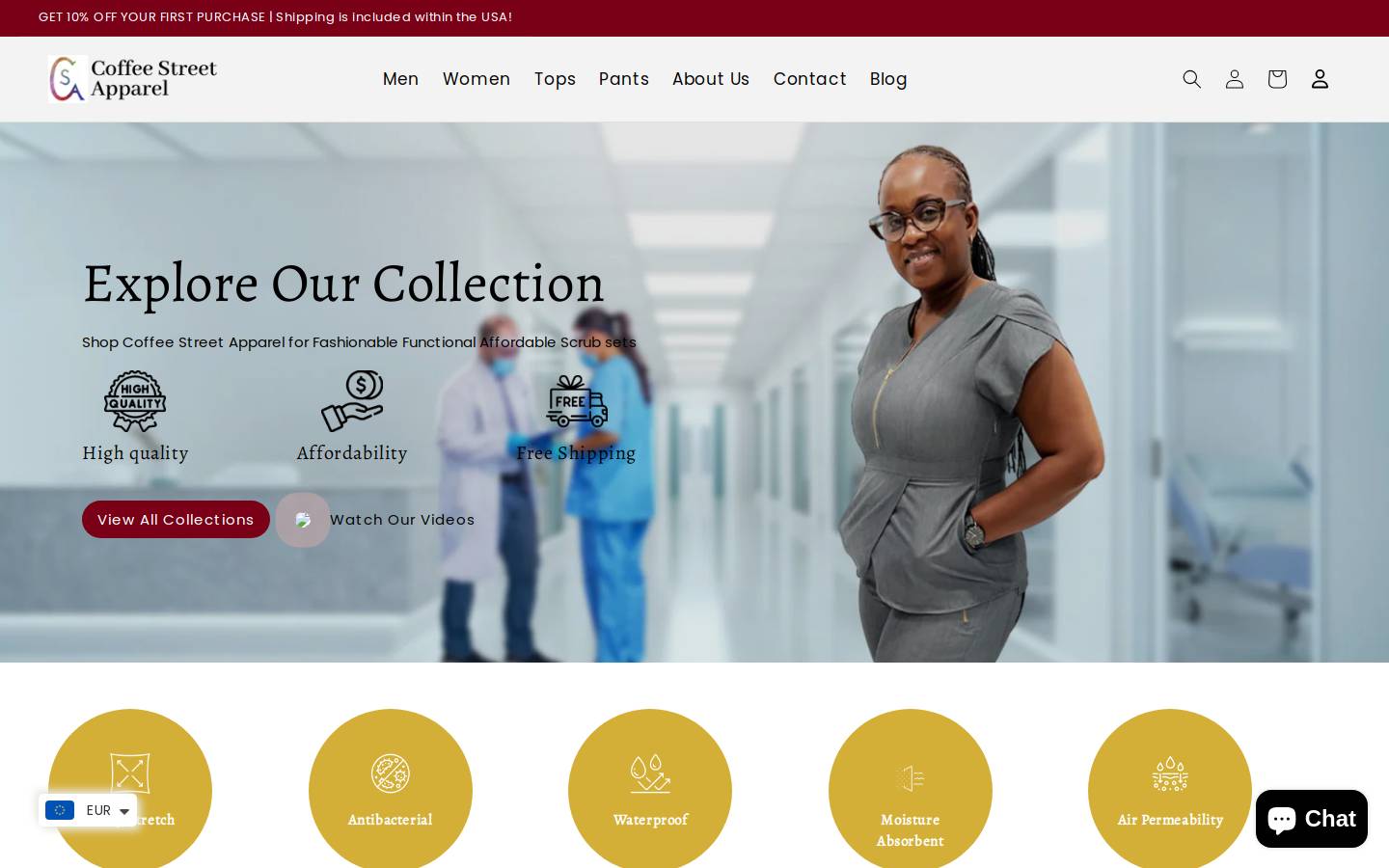 coffeestreetapparel.com homepage screenshot