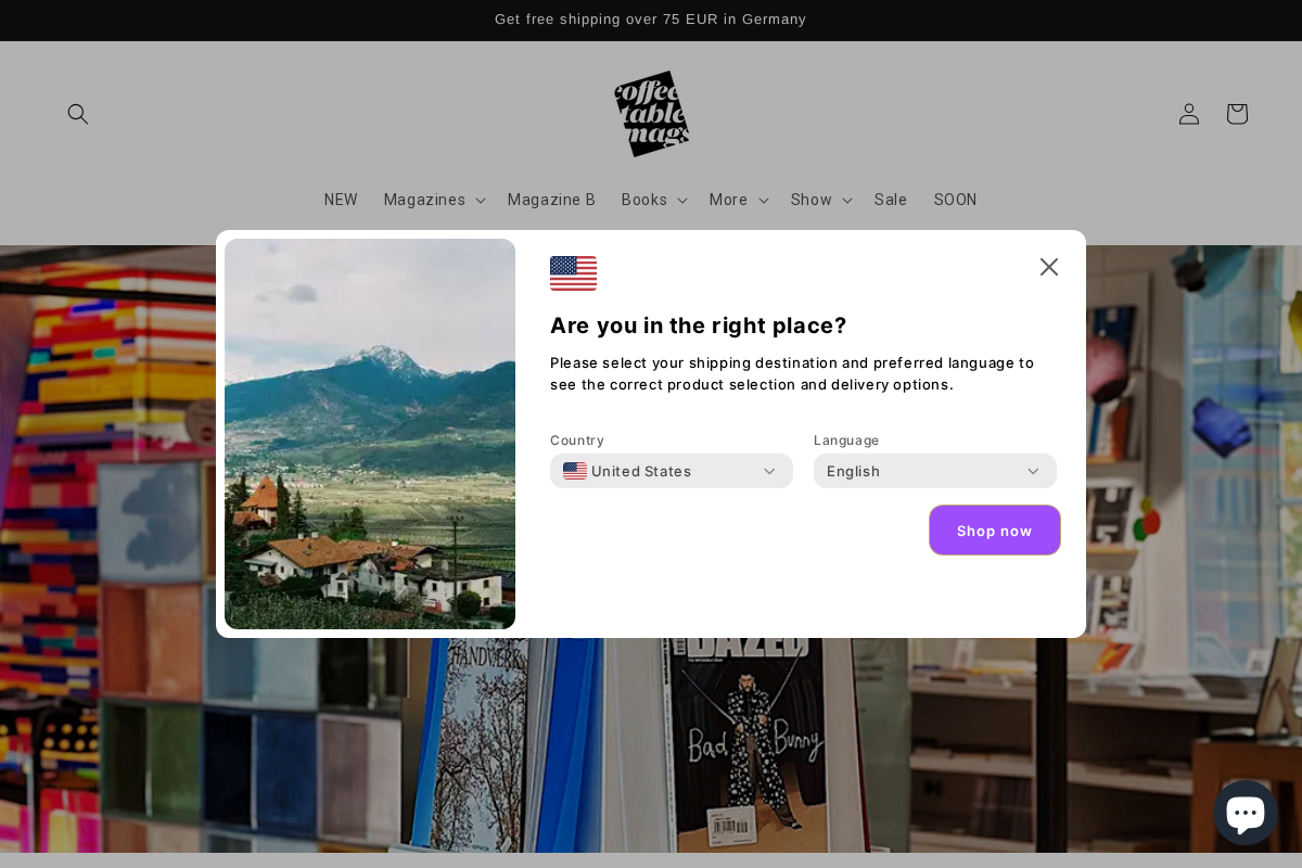 Coffee Table Mags homepage screenshot