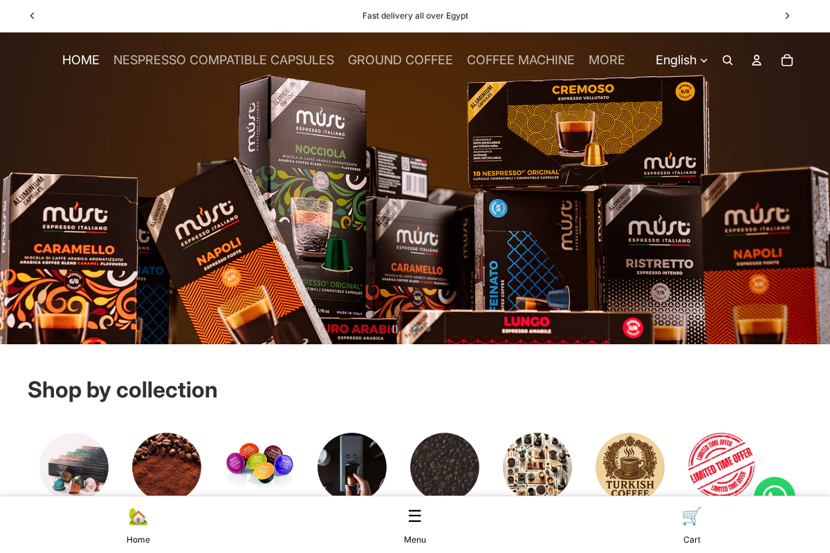 coffeetopiaegypt.com homepage screenshot