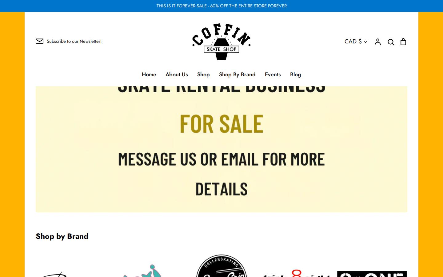 coffinskate.com homepage screenshot