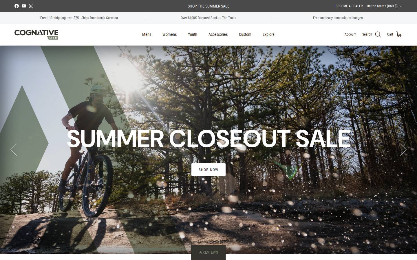 Cognativemtb homepage screenshot