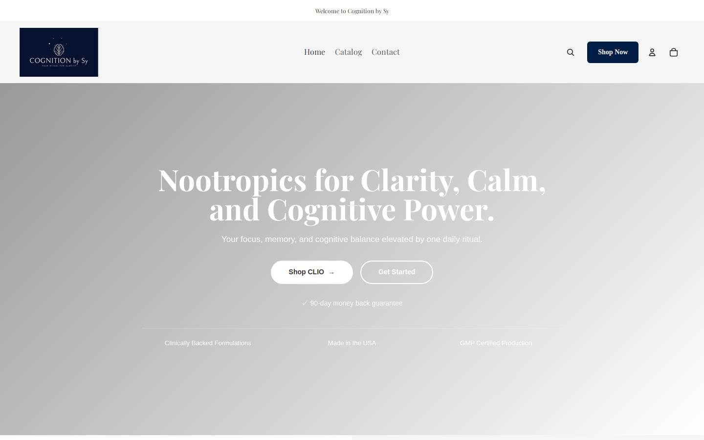 cognitionbysy.shop homepage screenshot