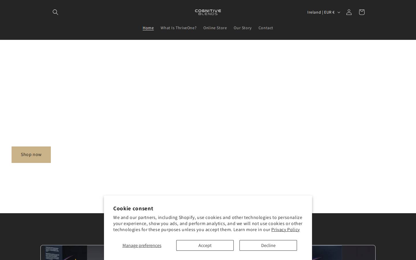 cognitiveblends.com homepage screenshot