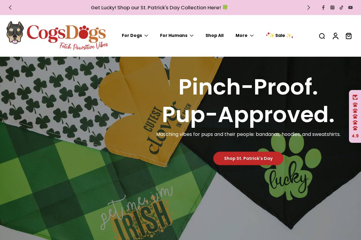 cogsdogs.com homepage screenshot