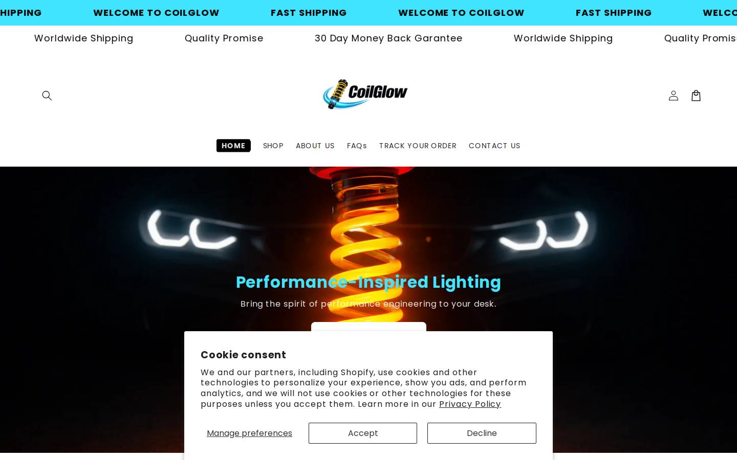 coilglow.com homepage screenshot