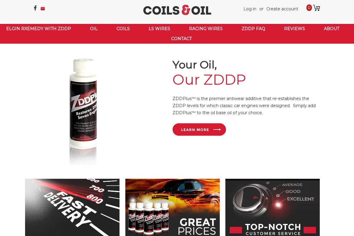coilsandoil.com homepage screenshot
