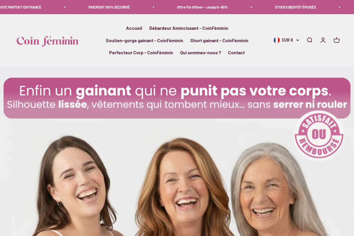 Coinfeminin homepage screenshot