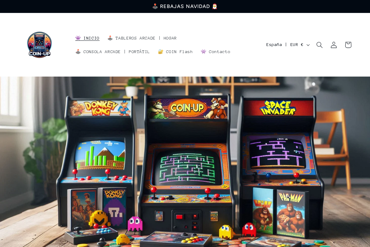 Coinuparcade homepage screenshot
