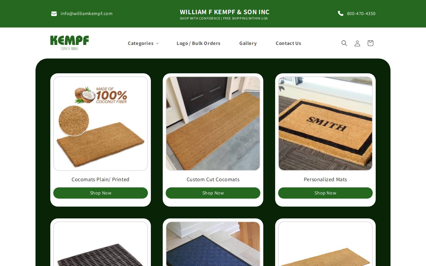 coirmats.com homepage screenshot