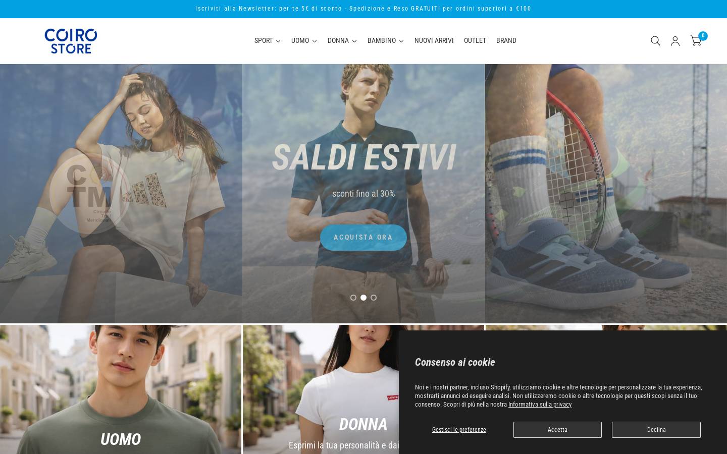 Coirostore homepage screenshot