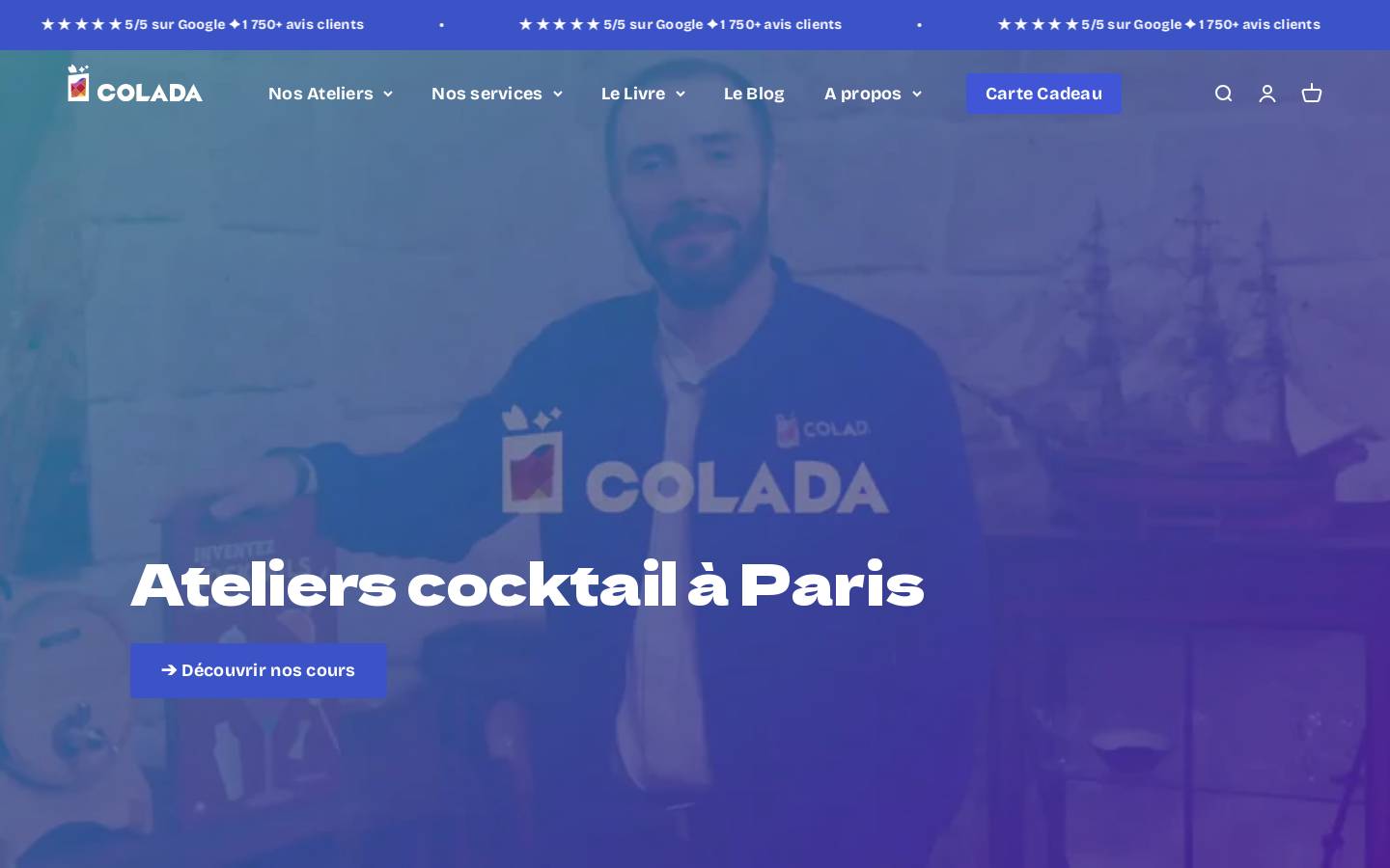 colada.fr homepage screenshot