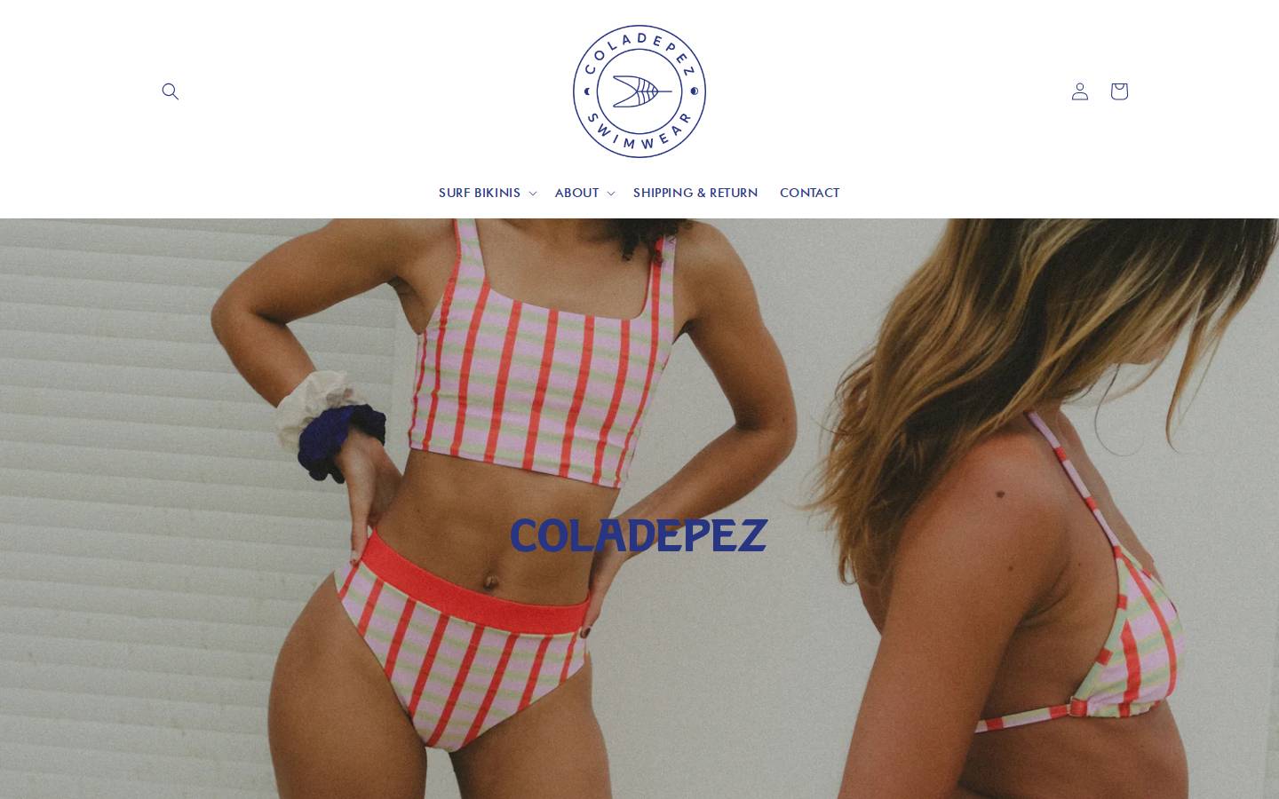 coladepezswimear.com homepage screenshot