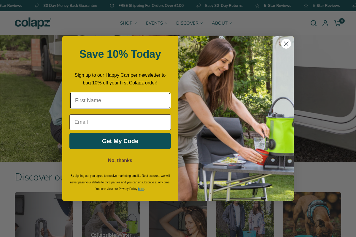 Colapz homepage screenshot