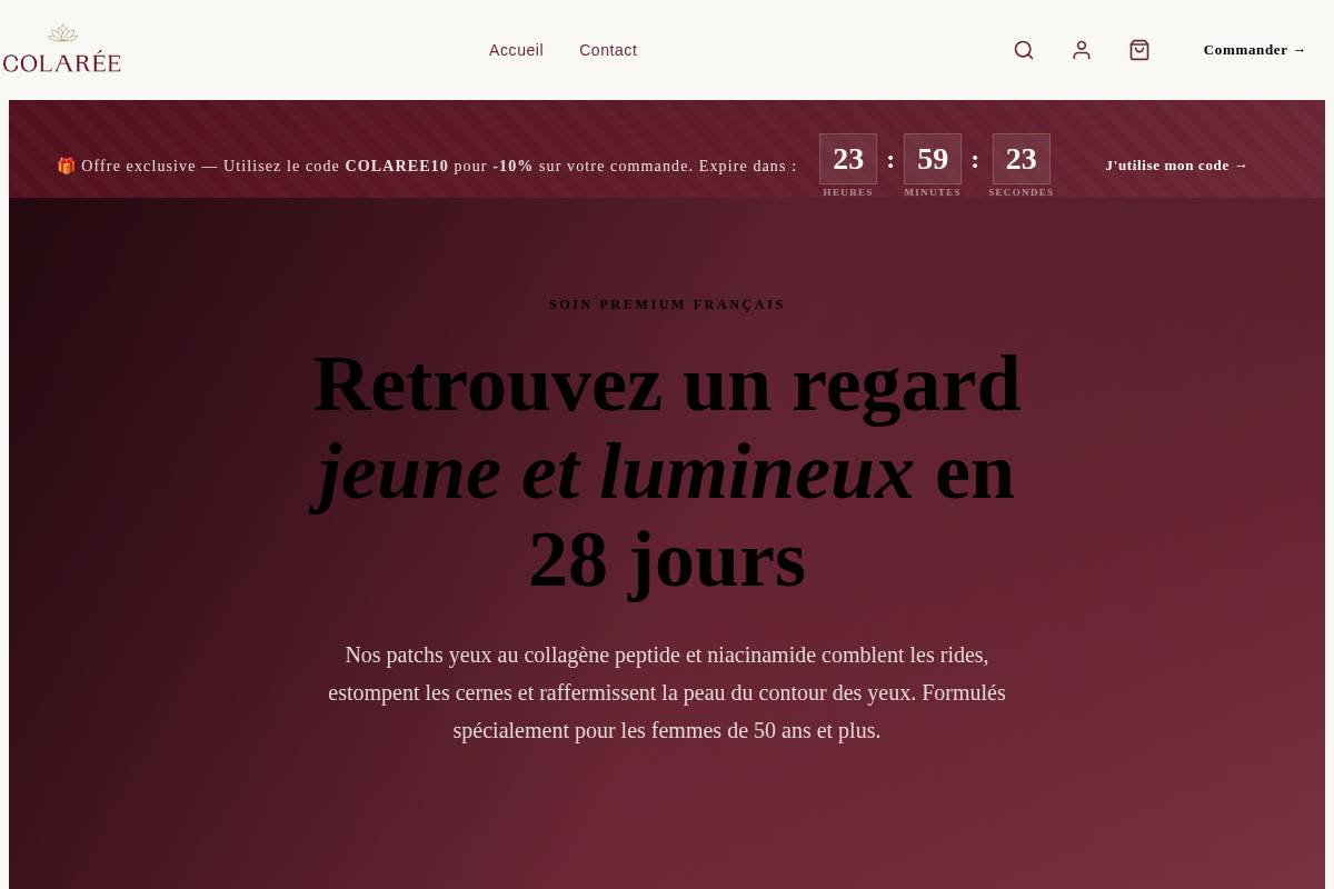 colaree.com homepage screenshot