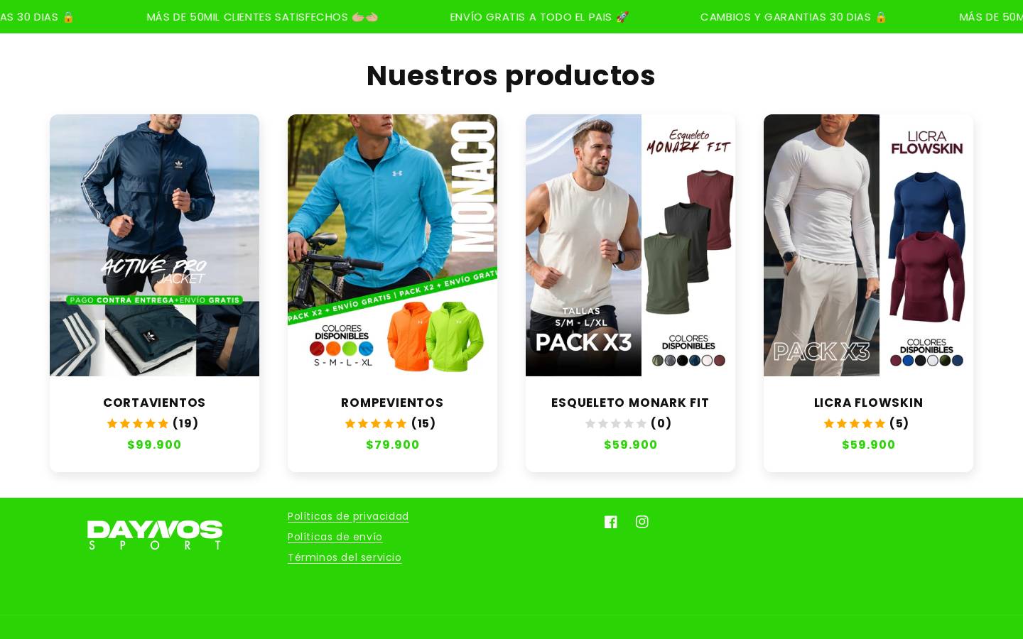 colcamisetas.com homepage screenshot