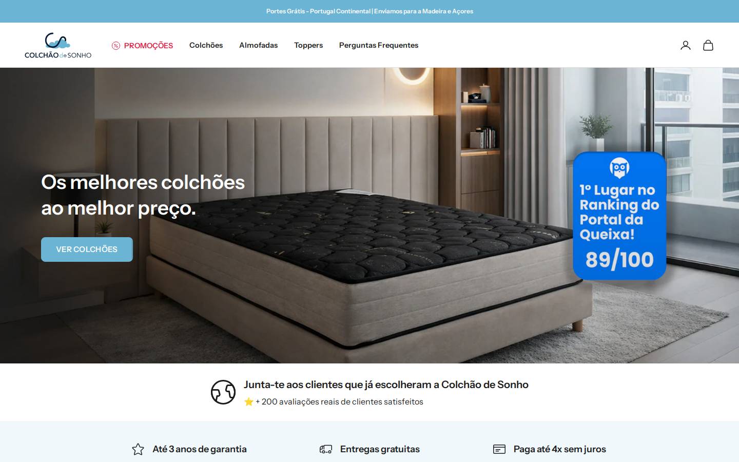 Colchaodesonho homepage screenshot