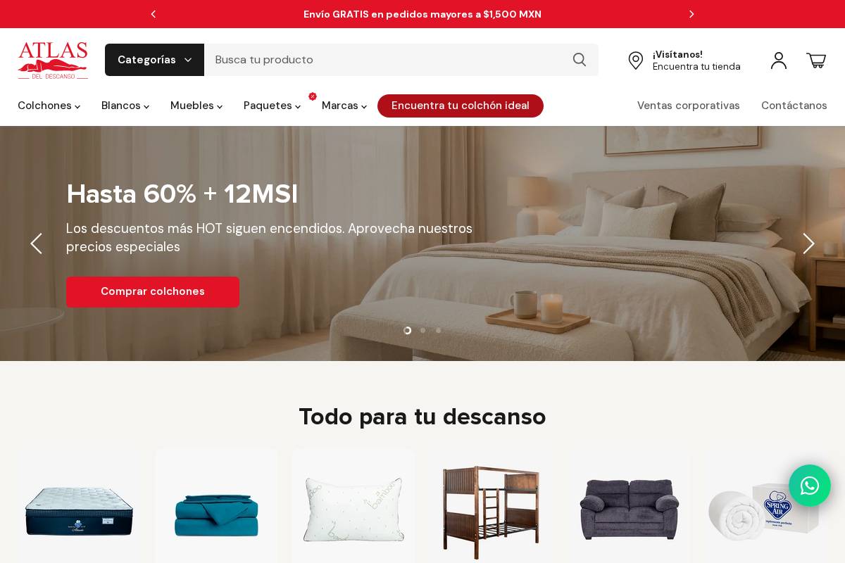 colchonesatlas.com homepage screenshot