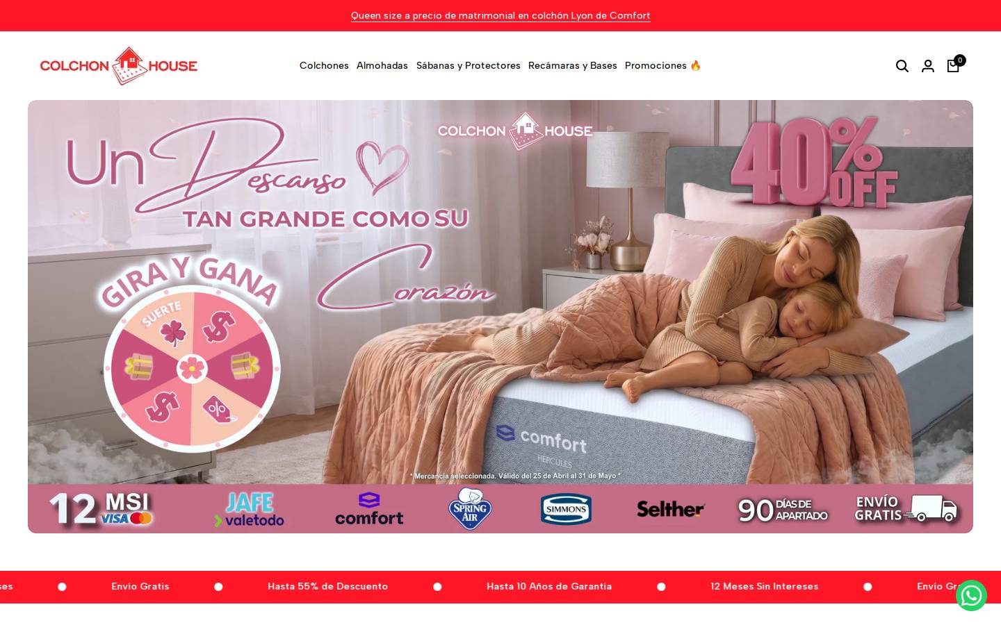 colchonhouse.com homepage screenshot