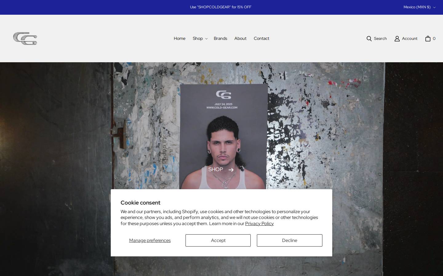cold-gear.com homepage screenshot