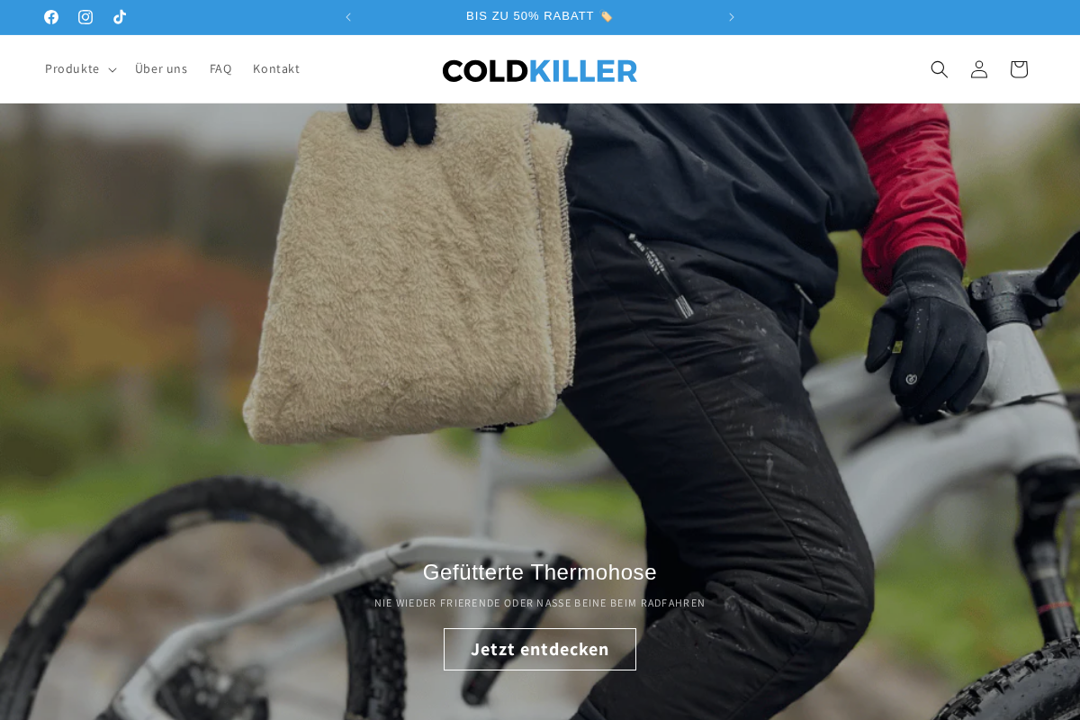 Coldkiller homepage screenshot