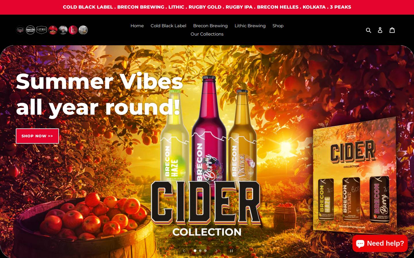 coldblacklabel.com homepage screenshot