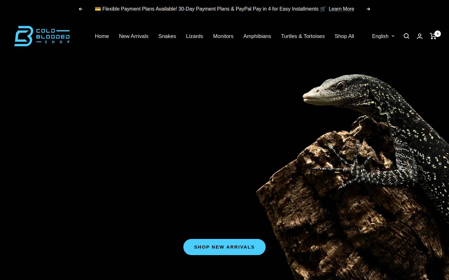 coldbloodedshop.com homepage screenshot