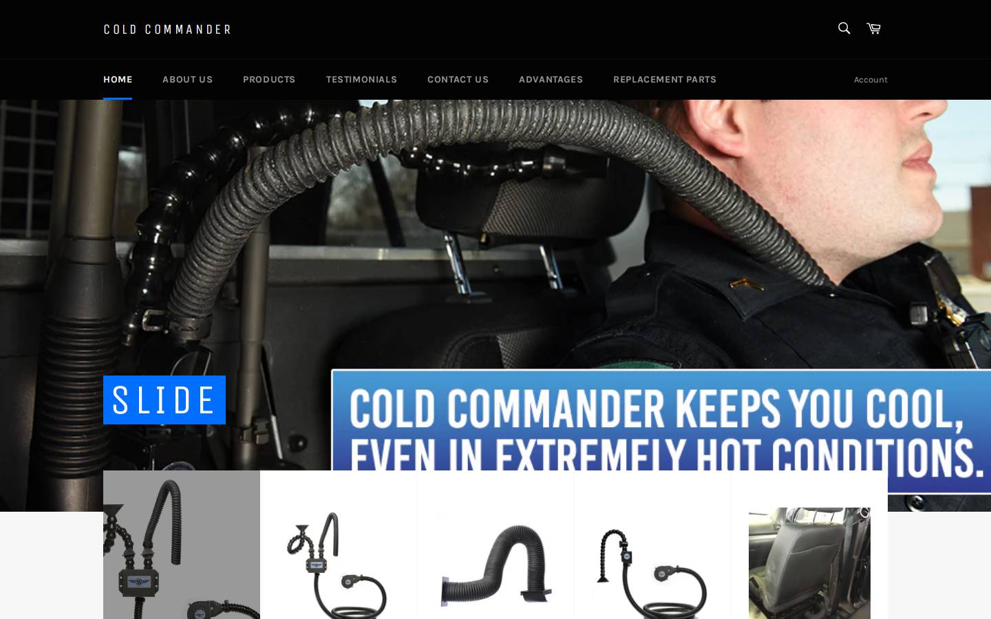 coldcommander.com homepage screenshot