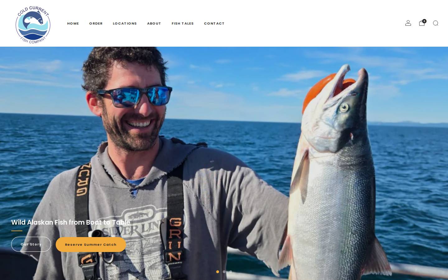 coldcurrentfish.com homepage screenshot