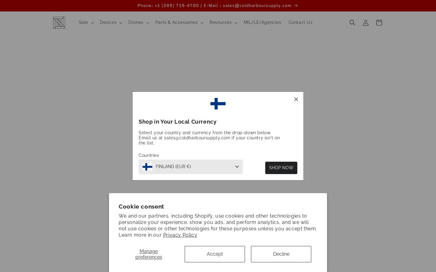 coldharboursupply.com homepage screenshot