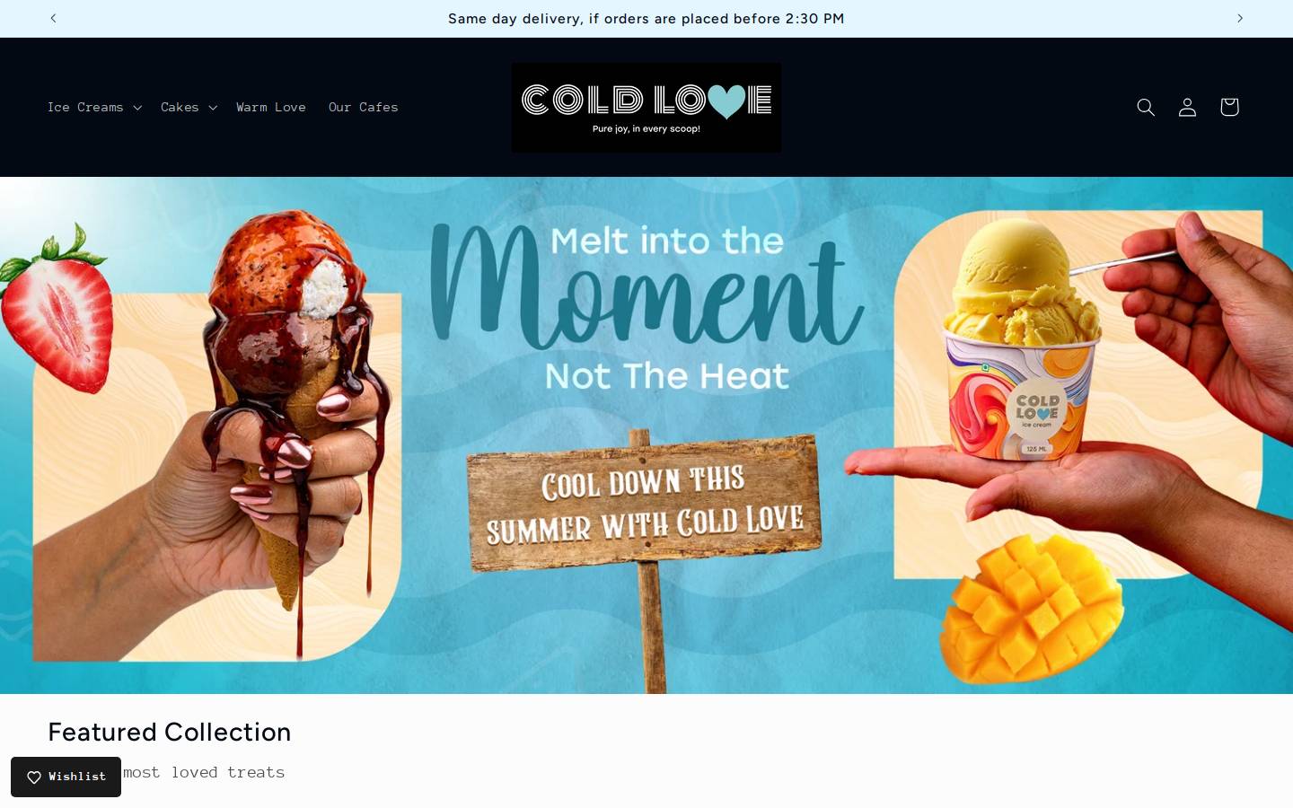 coldlove.in homepage screenshot