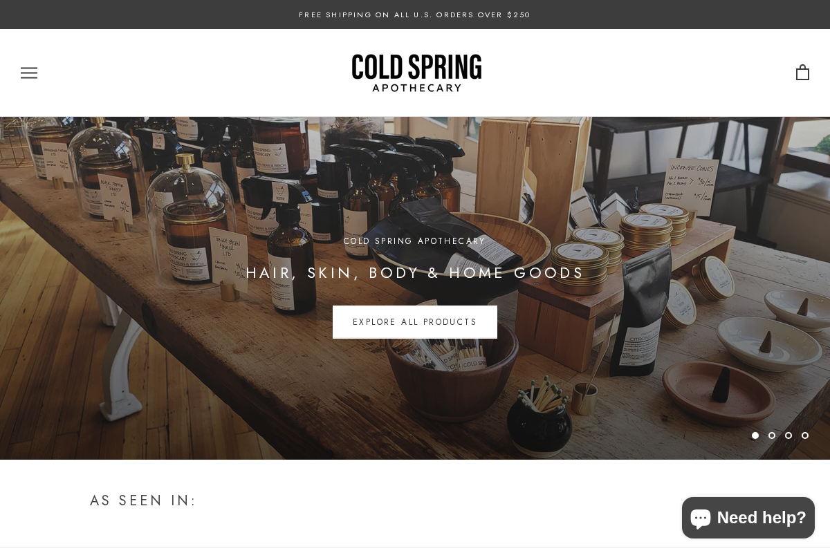 coldspringapothecary.com homepage screenshot