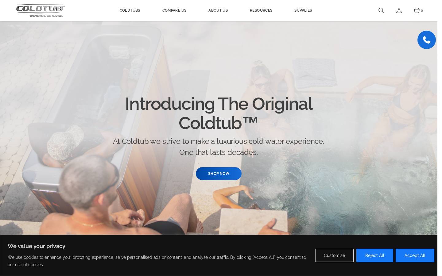 coldtub.com homepage screenshot