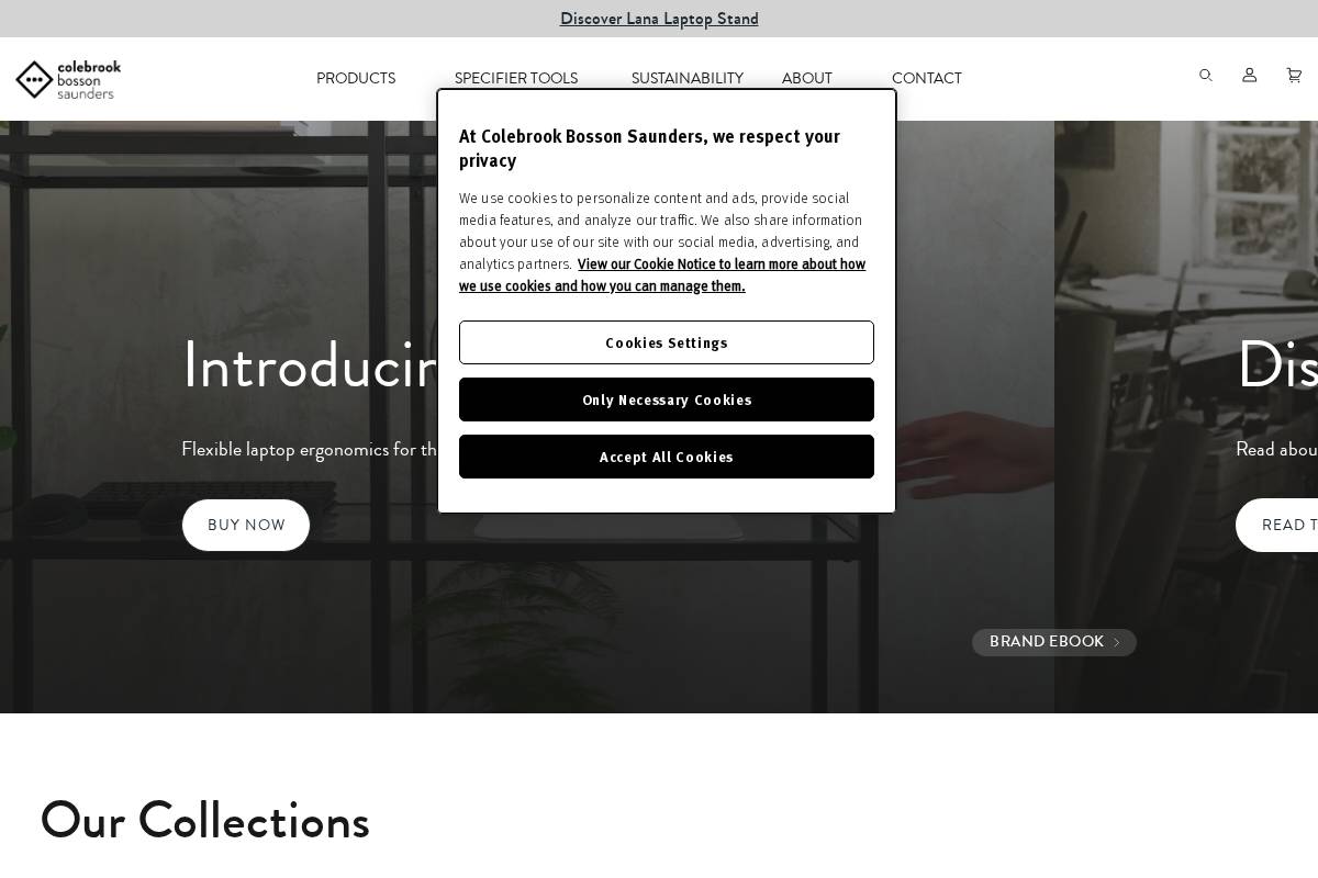 Colebrook Bosson Saunders homepage screenshot