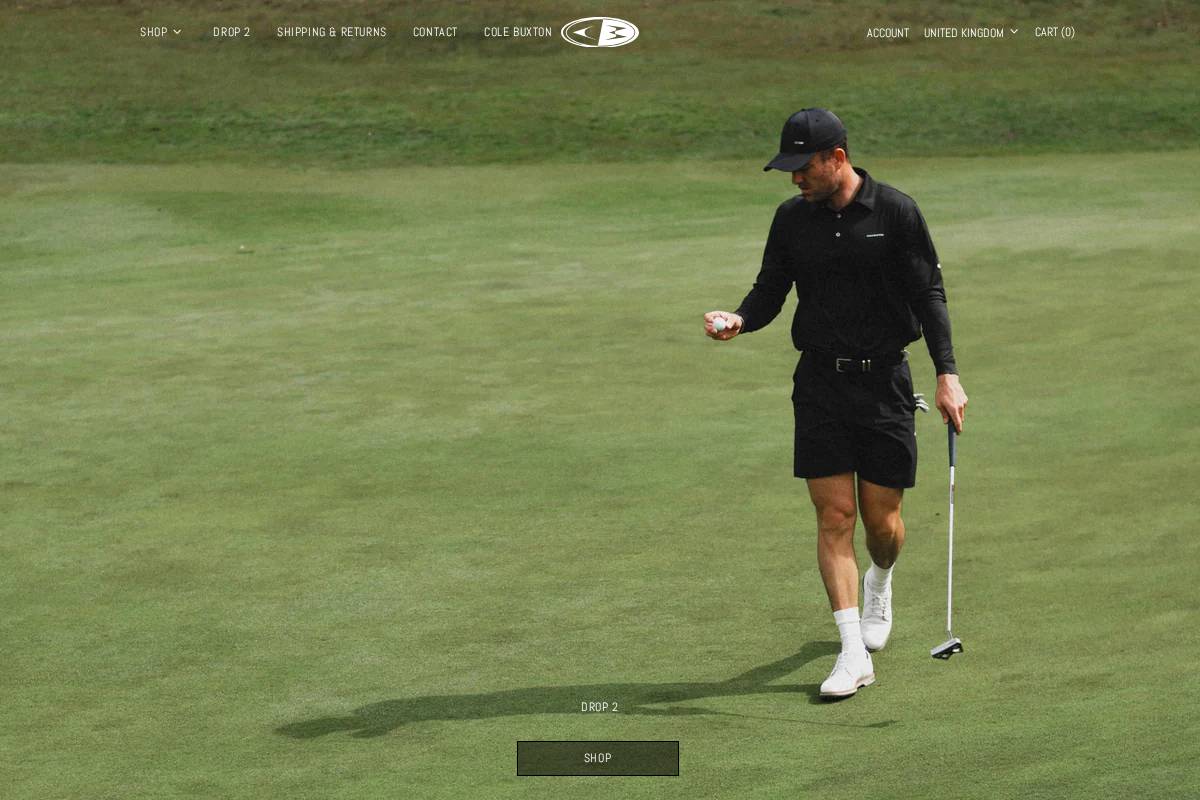 colebuxtongolf.com homepage screenshot