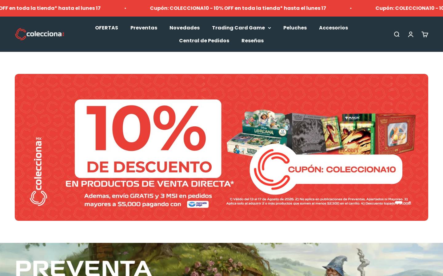 colecciona.mx homepage screenshot
