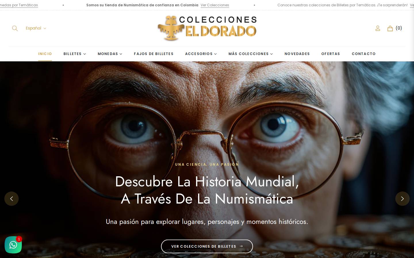 coleccioneseldorado.com homepage screenshot