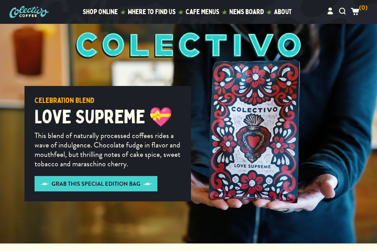 Colectivo Coffee homepage screenshot