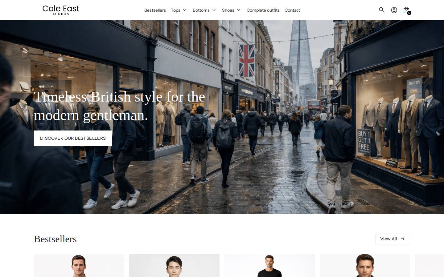 coleeast-london.com homepage screenshot