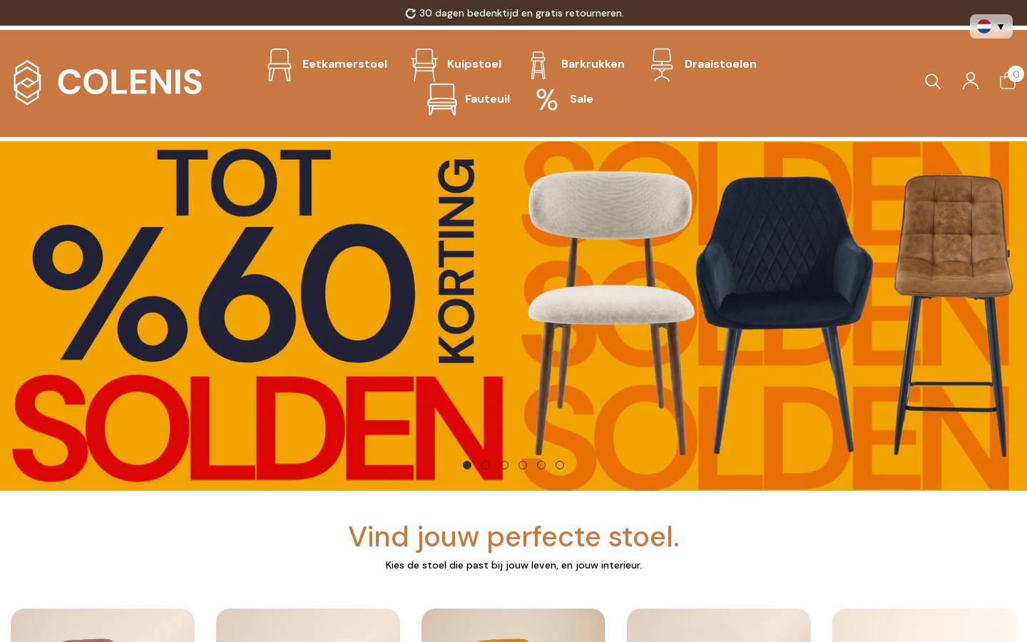 Colenis homepage screenshot