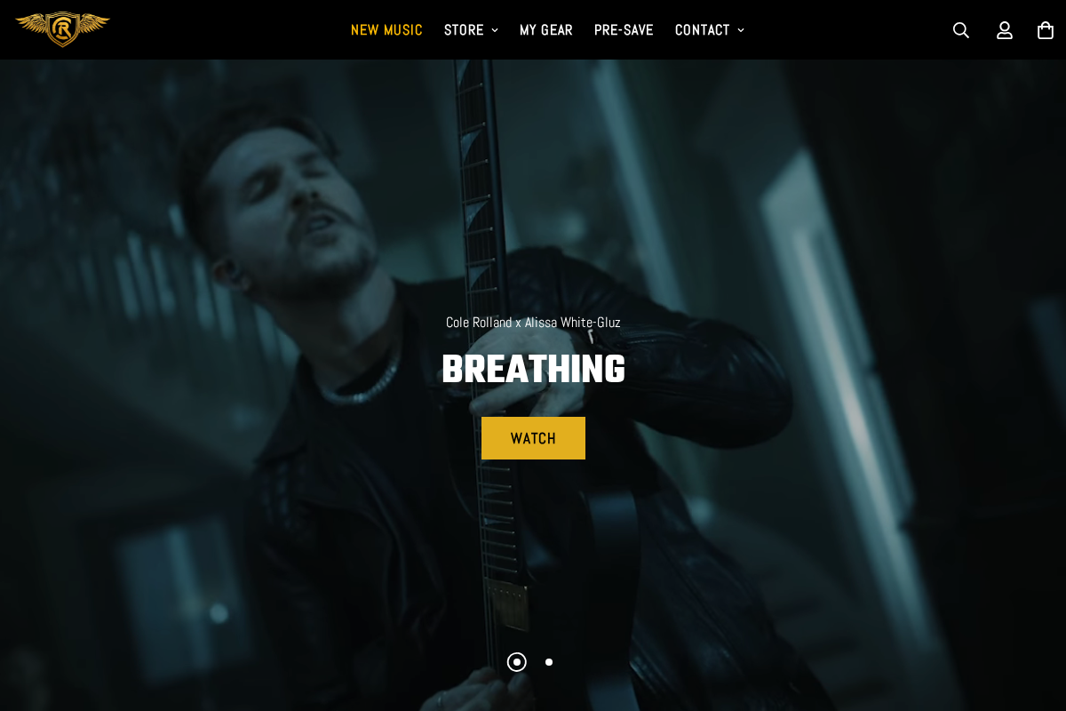 Cole Rolland homepage screenshot