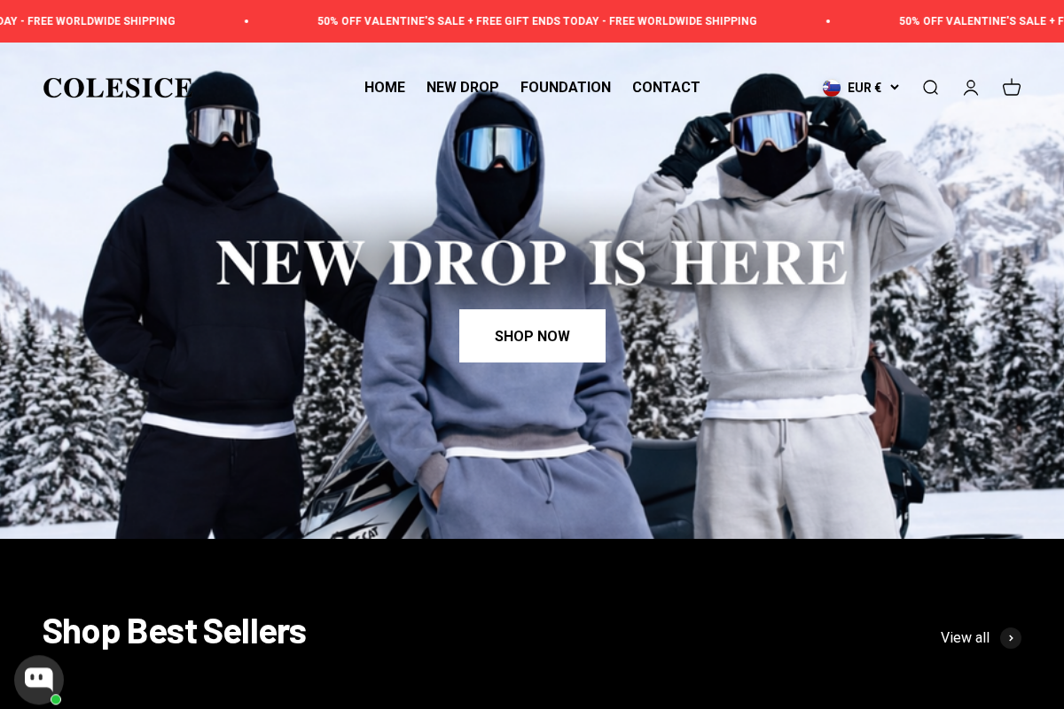 COLESICE homepage screenshot