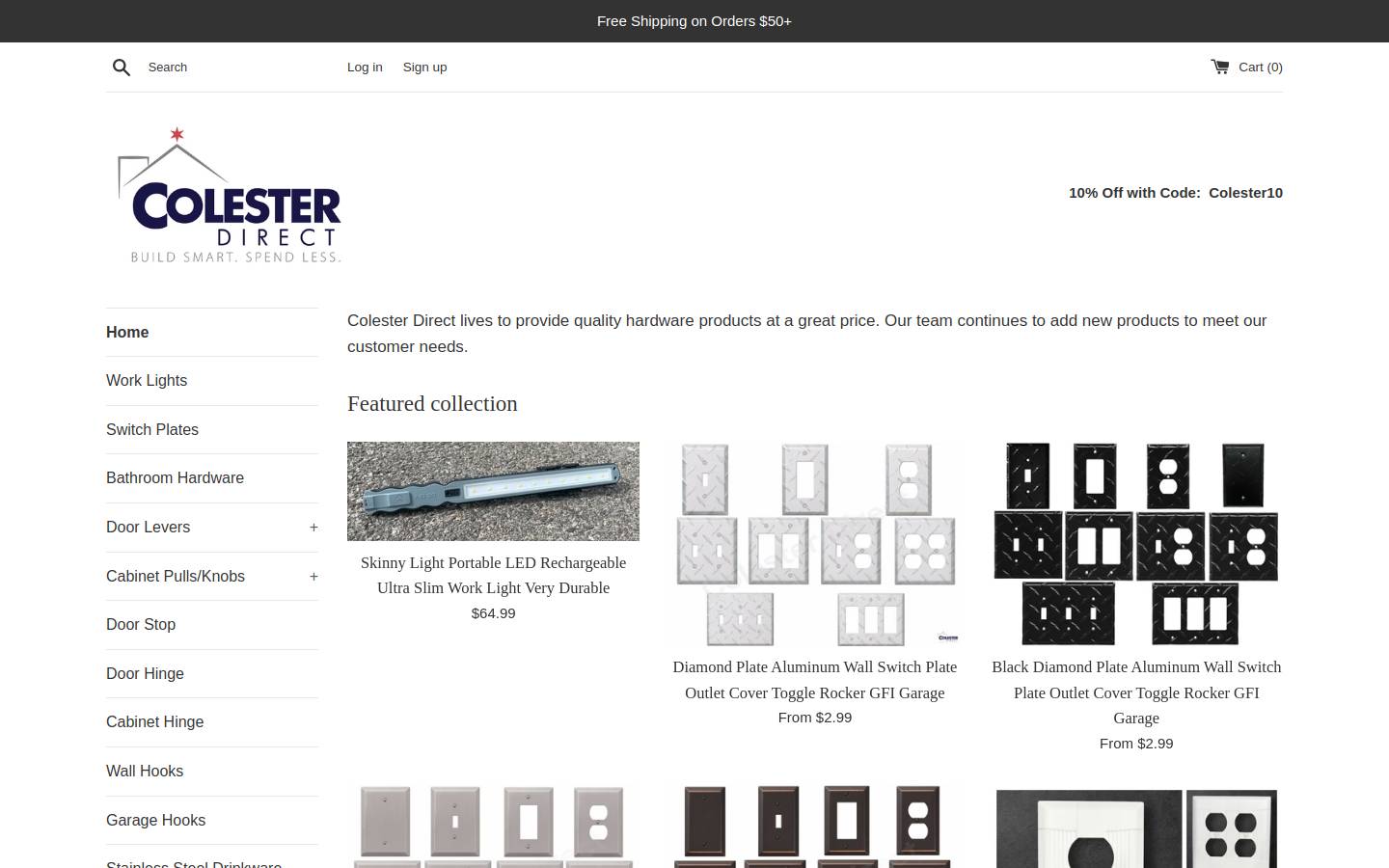 colesterdirect.com homepage screenshot